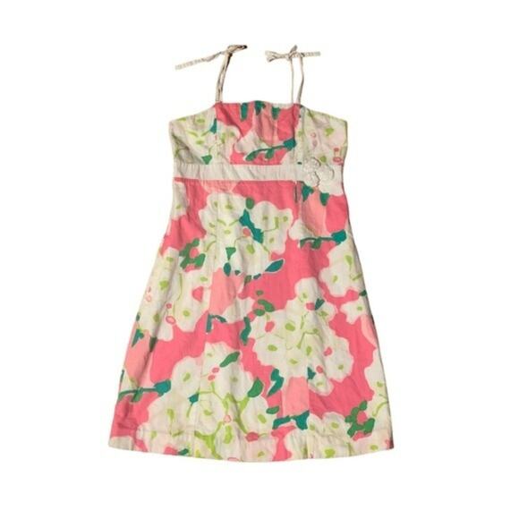 Lilly Pulitzer Dress Girl’s Floral Sundress Pink Size 16 Preppy Vacation Summer - Picture 1 of 7